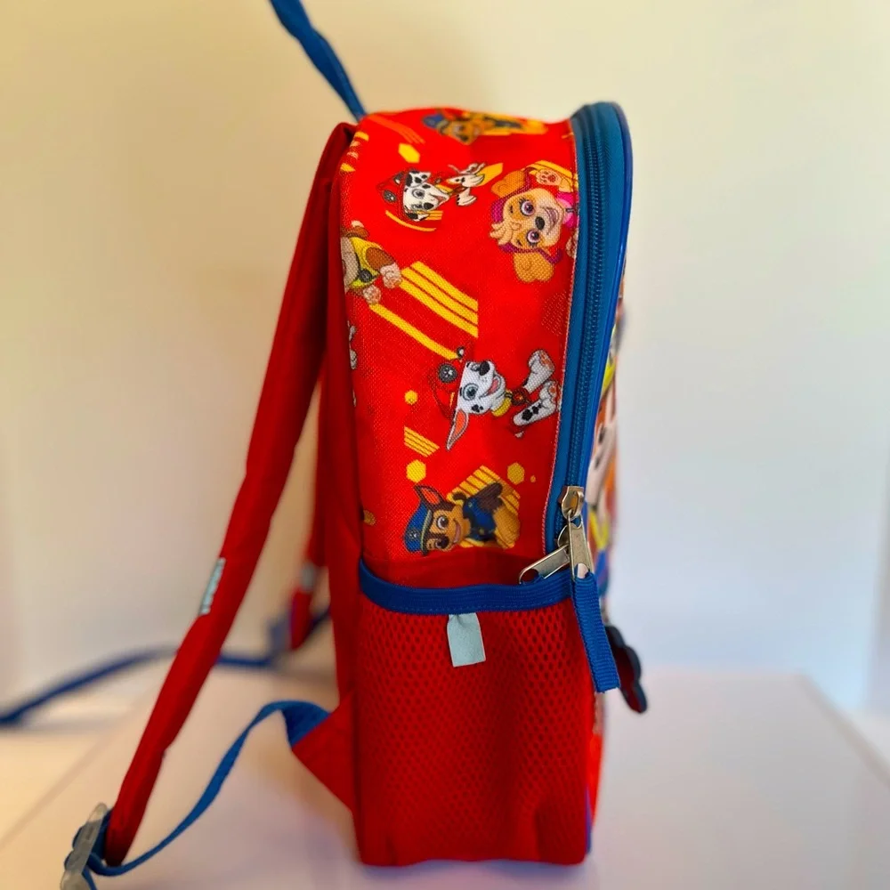 Multicolored Backpack Featuring Paw Patrol Characters with Two Zippered Sections